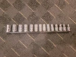Mac Tools Usa - 14pc Set 3/8" Metric 6pt 6-19mm Sockets + Rail Sxgm146br. Fixed Price $299.99.