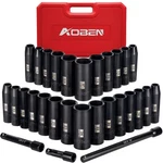 1/2" Drive Impact Socket 29 Pieces 6 Point Sae/metric (3/8" - 1", 10mm 24mm). Fixed Price $93.96.