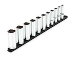 1/2 Inch Drive Deep 12-point Socket Set With Rail, 11-piece (3/8-1 In.). Fixed Price $65.99.