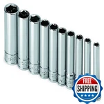 Sk Tools Usa 1/4 Drive 10 Piece 6 Point Deep Sae Chrome Socket Set 3/16 - 9/16. Fixed Price $133.29.