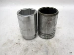 Pair Of Proto 5552, 5556 1 5/8 , 1-3/4" Sockets 3/4 Drive 6, 12 Point. Fixed Price $26.03.