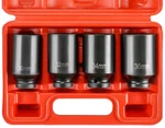 **nyxova 1/2" Drive Axle Nut Impact Socket Set 30-36mm 12pt Cr-mo Heavy Duty 4pc. Fixed Price $32.99.