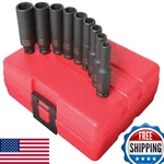 Sunex Tools 1812 9 Piece 1/4-inch Drive Deep Metric Socket Impact Set. Fixed Price $69.74.