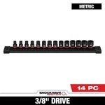 Milwaukee Shockwave 3/8 In. Drive Metric 6 Point Impact Socket Set (14-piece). Fixed Price $39.99.