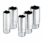 Powerbuilt 3/8-inch Drive Spark Plug Socket Set, 6 Point, Plug, Grey. Fixed Price $24.64.