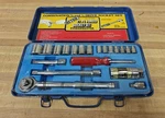 Vintage Powermaster 3/8" - 1/4" Drive Deluxe Forged Metric Socket Set Japan 70's. Fixed Price $29.50.