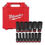 Milwaukee 49-66-7014 Shockwave 1/2" Impact Duty Metric Deep Socket Set - 14 Pc. Fixed Price $104.99.