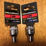 Gearwrench 80806 9mm 1/2" Drive 12 Point Socket Lot Of 2 New. Fixed Price $12.99.