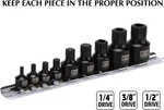 9pcs Low Profile Impact Triple Square Bit Socket Set,cr-mo,1/4",3/8" & 1/2"drive. Fixed Price $24.52.