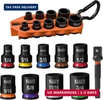 Klein Tools 33809 Grab-and-go Impact Socket Set, Sae, 10-piece Set With Sleeve,. Fixed Price $52.47.