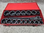 Tecotek Jumbo 1" Drive 20pcs Socket & Ratchet Set, Open Box, Unused. Fixed Price $429.99.