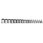 12-piece 3/8" Drive Shallow 12 Pt. Socket Set On Rail, Metric, Williams Msb-12rc. Fixed Price $82.17.