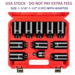 Wett 1/2 Drive Deep Impact Socket Set 11-piece Metric 27-38mm Cr-mo Axle Nut. Fixed Price $40.99.