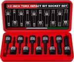 1/2" Drive Master Impact Torx Bit Socket Set, 10-pieces: T25 - T80, Black. Fixed Price $42.99.