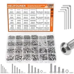 1280 Pieces M2 M3 M5 304 Stainless Steel Button Head Socket Cap Metric Screws.... Fixed Price $37.59.