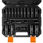 19pcs 1/2" Drive Deep Impact Sae Socket Set, 3/8"-1-1/4", Cr-v Steel, Extensions. Fixed Price $44.99.