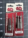 4-bit Pack Lot Alfa Tools Hsb16209c 3/8 Hex 1-15/16" Overall Power 1/4" Shank. Fixed Price $14.99.