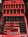 Casoman 38pc 1/2 Drive Impact Socket Set Sae Metric Complete W/ Case. Fixed Price $60.00.