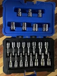 Kobalt Socket Set 573358 1/4 And 3/8 Tamperproof Bit, Star, Ex Star Sockets. Fixed Price $26.00.