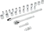 Michaelpro 3/8-inch Drive Breaker Bar, Ratchet And Socket Set, 25 Pieces. Fixed Price $26.98.