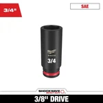 Shockwave 3/8 In. Drive 3/4 Deep 6 Point Impact Socket (1-pack). Fixed Price $12.35.