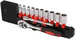 12-piece 1/4" Ratchet Socket Wrench Set, Drive Set Of Small, As Shown. Fixed Price $13.35.