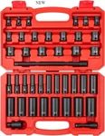 Tekton 3/8 Inch Drive 6-point Impact Socket Set, 41-piece ,new. Fixed Price $144.00.