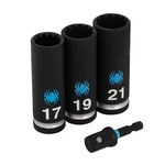 Spyder 4-piece 1/2 In. Drive Spline Impact Socket Set, Metric 17, 19, 21mm. Fixed Price $27.99.
