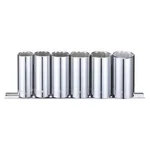 Westward 53pn44 3/8" Drive Socket Set Sae 6 Pieces 11/16 In To 1 , Chrome,. Fixed Price $20.89.