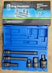 Grey Pneumatic #2200 6pc 1/2" Dr Impact Extension, Adapter & Universal Joint Set. Fixed Price $116.24.