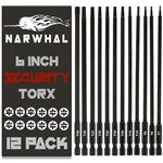 6" Long Torx Bit Set (12 Pack Of Drill Bits With Case) Security Tamper Proof .... Fixed Price $26.49.