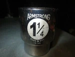 Armstrong 13-140 1-1/4-inch, 12 Point, 3/4-inch Drive Sae Standard Socket. Fixed Price $20.00.