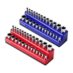 Noeaike 1/4 Inch Magnetic Socket Organizer,2-pack Metric &sae Sockets Holder Set. Fixed Price $26.40.