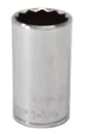 Tekton 12 Point Deep Socket Chrome Finish Tool Genuine 1/2" Drive X 1-1/8". Fixed Price $9.09.