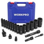 Workpro 20pc 1/2" Drive Deep Impact Socket Set 6-point 10-27mm Sae Adapter W/box. Fixed Price $43.99.