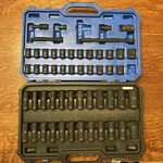 Kobalt Impact Socket Set 856843 - Sae & Metric 1/2 In Drive (missing Pieces). Fixed Price $187.49.