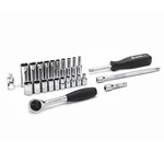 Sata 25-piece 1/4-inch Drive 6-point Standard And Deep Socket Set 60 Tooth. Fixed Price $70.22.