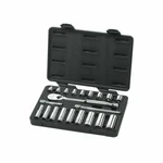 Gearwrench 80557 21 Pc. 3/8" Dr. 6 & 12pt. Standard Deep Sae Mechanic Tool Set. Fixed Price $61.37.