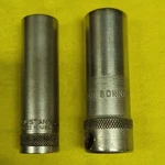 Vintage Usa Tool Lot: Bonney 13/16" & Mustang Wwii "war Finish" 11/16" Sockets. Fixed Price $10.00.