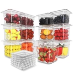 Hnedsen 12 Pack Plastic Food Pan With Lid 1/6 Size 6 Inch 6'' Deep, Pcs. Fixed Price $83.94.