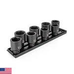 Tekton 1/2 Inch Drive Shallow 6-point Impact Socket Set Rails And Tray 8-piece. Fixed Price $261.01.