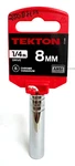 8mm X 1/4" Drive 6 Point Deep Socket Chrome Vanadium Steel Tekton. Fixed Price $12.25.