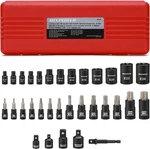 32pcs Torx Bit Socket Set, 14 Star Bits (t8-t70)& 13 E-torx Sockets (e4-e24), Cr. Fixed Price $51.76.