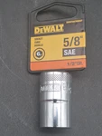 Dewalt 5/8" X 1/2" Dr. Standard Polished Chrome Socket 88-766d 6pt Free Ship. Fixed Price $9.99.