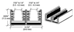 Crl Rigid Polished Double Marine Channel 15/16" Wide, 96" Long, Stainless Steel. Fixed Price $128.23.