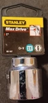 New Stanley 1" Six Point Maxi-drive Socket 3/8" Drive 88-167. Fixed Price $7.85.
