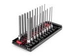 Tekton 1/4 Inch Long Hex Bit Socket Set With Rails And Tray, 21 Pieces. Fixed Price $65.00.