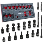 Akm Tool 1/4" Drive Universal Impact Socket Set, 18 Piece Swivel .... Fixed Price $67.97.