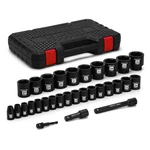 Ementol 30pcs 1/2 Drive Shallow Impact Socket Set Metric 10mm - 36mm Cr-mo 6. Fixed Price $94.89.