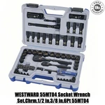 Westward 55mt04 Socket Wrench Set,chrm,1/2 In,3/8 In,6pt. Fixed Price $153.56.